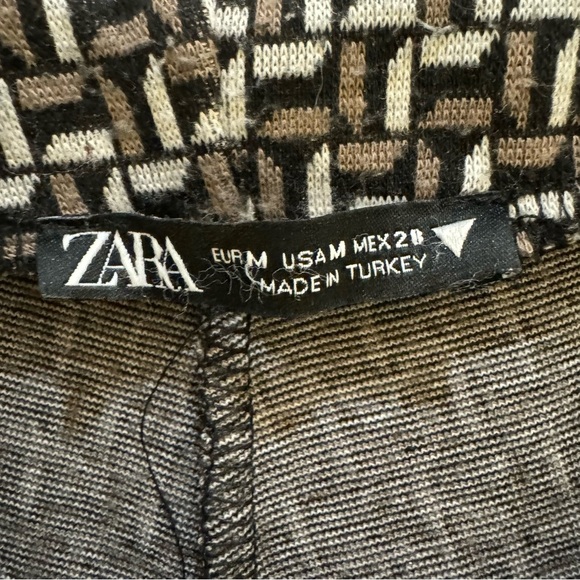ZARA JACQUARD PANTS BLACK / SAND - Picture 11 of 11